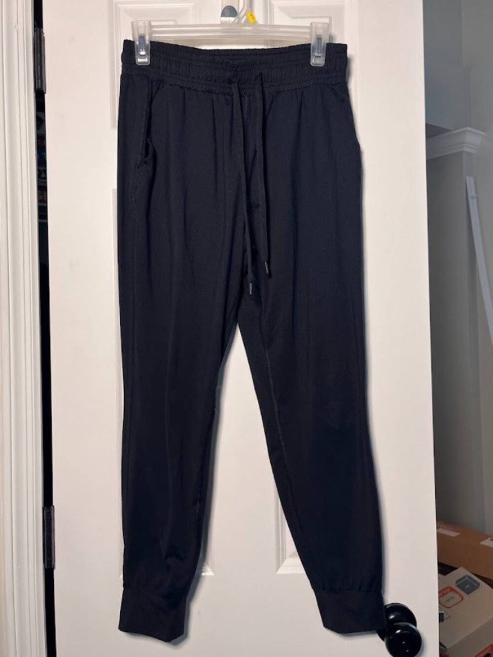 All In Motion Black High-Waisted Drawstring Joggers Size Small